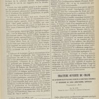 0523 - Page 511 - Sclérose latérale amyotrophique et traumatisme, par MM. E. Gelma et G. Stroehlin / Fracture ouverte du crâne de la région occipitale avec issue de la substance cérébrale et déchirure du sinus longitudinal supérieur. Trépanation. Mort. Par M. Lop...