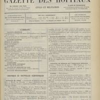 0561 - Page 549 - Sommaire / Chronique et nouvelles scientifiques. Hôpitaux de Paris / Faculté de médecine de Paris / Écoles de médecine / Concours de médecin de l'assistance médicale / Guerre