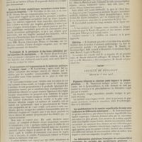 0571 - Page 559 - Sociétés savantes. Académie des sciences. (Séance du 20 mars 1911). Nos Écoles préparatoires de médecine. M. Motais... / Nature de l'ictère syphilitique secondaire (ictère hémolytique ou sanguin). M. Gaucher / Traitement de la péritonite et des états infectieux par les injections de mycolysine. M. Doyen / L'état sanitaire et l'organisation de la médecine publique de l'empire russe. M. Lowenthal / Election / Société de biologie. (Séance du 25 mars 1911). Pigments biliaires et réaction rosée fugace à la phénolphtaléine. M. Triboulet / Les modification de la tension superficielle du sang sous l'influence de différentes substances. M. Iscovesco / La déformation globuleuse homogène de certaines fibres nerveuses du cervelet des paralytiques généraux. MM. Laignel-Lavastine et Pitulesco