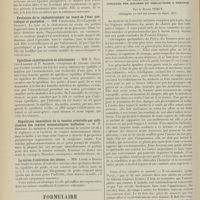 0618 - Page 606 - Sociétés savantes. Société de biologie. (Séance du 1er avril 1911). Absorption et activation de la toxine diphtérique par la substance nerveuse et ses lipoïdes phosphorés. MM. Guy-Laroche et A. Grigaut / Evolution de la cholestérinémie au cours de l'état gravidique et puerpéral. MM. Chauffard, Guy-Laroche et Grigaut / Spirillose expérimentale et allaitement. MM. L. Nattan-Larrier et P. Salmon / Régulation immédiate de la tension artérielle par sollicitation des centres manostatiques bulbaires. M. P. Bonnier / La ration d'entretien des obèses. MM. Labbé et Boivin / Formulaire. Contre la dysménorrhée / Variétés. L'hygiène hospitalière en 1825. Du choix des infirmières soignage des malades et précautions à prendre ; par le Baron Percy...