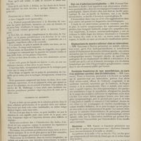0649 - Page 637 - Médecine pratique. Technique des injections intraveineuses ; par le Docteur Marcel Miriel... / Sociétés savantes. Société médicale des hôpitaux. (Séance du 7 avril 1911). Sept cas d'infections paratyphoïdes. MM. Fernand Trémolières et André Caïn / Eléphantiasis du membre inférieur chez un tuberculeux. MM. Galliard et Baufle / Paralysies transitoires du type myasthénique, au cours d'un syndrome surrénal, chez un tuberculeux. MM. Landouzy, Tinel et Gastinel / Dysostose. MM. Variot et Chatelin / Bruit de tic-tac perceptible à distance. M. Variot, en son nom et au nom de M. Henri Dumont