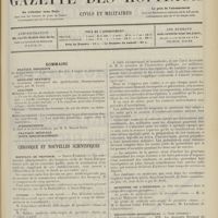 0721 - Page 709 - Sommaire / Chronique et nouvelles scientifiques. Hôpitaux de Province / Guerre / Ministère de l'antérieur / Distinctions honorifiques / Statistique
