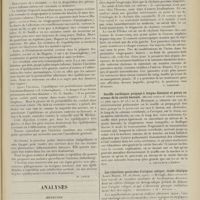 0731 - Page 719 - Médecine pratique. Le traitement chirurgical des épididymites blennorragiques aiguës. [M. Lance] / Analyses. Médecine. Un cas de chylurie unilatérale traitée par le salvarsan d'Ehrlich. [F. Gardner] / Souffle cardiaque propagé à longue distance et perçu au niveau de la cavité buccale. (Rivista critica di clinica medica...). A. Buffagni [A. Gaullieur l'Hardy] / Les réactions générales d'origine colique ; étude clinique. (Louis Marre. Th. de Paris...). [L. Babonneix]