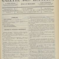 0753 - Page 741 - Sommaire / Chronique et nouvelles scientifiques. Hôpitaux de Paris / Guerre / Marine / Association générale des médecins de France