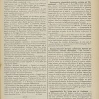 0921 - Page 909 - Médecine pratique. La résorption toxique au niveau du péritoine dans les péritonites. Sa prophylaxie et son traitement par l'emploi de l'huile camphrée. [M. Lance] / Avis / Sociétés savantes. Société médicale des hôpitaux. (Séance du 19 mai 1911). Traitement du tabes et de la syphilis nerveuse par l'arsénobenzol. MM. Sicard et Marcel Bloch / Estomac biloculaire d'origine syphilitique. Guérison par le traitement. Contrôle radiologique. MM. Béclère et Bensaude / Symptomatologie de l'ulcère vrai du duodénum. M. Oettinger