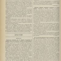 0922 - Page 910 - Sociétés savantes. Société médicale des hôpitaux. (Séance du 19 mai 1911). Symptomatologie de l'ulcère vrai du duodénum. M. Oettinger / Analyses. Médecine. Recherches cliniques sur la fonction évacuatrice de l'estomac dans des conditions normales et pathologiques. (S. Kemp. Archives des maladies de l'appareil digestif et de la nutrition...). [L. Babonneix] / Infection typhique atteignant seulement la vésicule biliaire. (Walter G. Elnier, Archives of Pediatrics...). [M. Lance] / De la cause des épistaxis et leur traitement par la digitale. [Focke... Die Therap. der Gegen...). [P. Viollet]