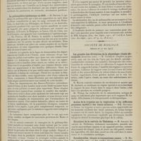 0939 - Page 927 - Sociétés savantes. Académie de médecine. (Séance du 23 mai 1911). Le traitement des déviations utérines. M. Richelot, sur un travail de M. Picqué / La poliomyélite épidémique en 1910. M. Netter / Société de biologie. (Séance du 20 mai 1911). Les grandes lois directrices de la physiologie rénale chirurgicale (deuxième note). M. Cathelin / Action de la trypsine sur la respiration et les différents processus oxydatifs des tissus animaux. MM. Battelli / Structure de la valvule de Thébésius. M. Argaud / Parathyroïdes, tétanie et traumatisme osseux. M. Morel