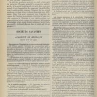 1020 - Page 1008 - La préhistoire et les origines de l'humanité dans l'Europe occidentale ; par M. Maurice Faure... / Sociétés savantes. Académie de médecine. (Séance du 6 juin 1911). Des progrès de l'hygiène en Afrique occidentale française. M. Wurtz / Lésions de l'endocarde dans la méningite cérébro-spinale à méningocoques. Pour M. P. Teissier / De la syphilis gastrique. M. Galliard / Les dangers méconnus de la coqueluche. Coqueluche et tuberculose. M. Rousseau Saint-Philippe... / Du vertige voltaïque dans les affections de l'appareil vestibulaire. M. Babinski / Société de chirurgie. (Séance du 7 juin 1911)