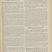 1065 - Page 1053 - Sociétés savantes. Société de chirurgie. (Séance du 14 juin 1911). Réfection de la lèvre. M. Morestin / Livres nouveaux. L'orthopédie indispensable aux praticiens, (tuberculoses externes, difformités, déviations, maladies des os et des articulations, etc.), par Calot... [L. Gayard] / Puériculture et hygiène infantile, conférences faites pour l'enseignement des jeunes filles par MM. Bué, Carrière, Charmeil, Surmont. [L. Babonneix] / La médecine préventive du premier âge, par M. le Docteur Londe. [L. Babonneix]