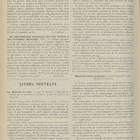 1096 - Page 1084 - Analyses. Chirurgie. Empoisonnement par l'oxyde de carbone terminé par la gangrène des deux jambes. (Angus Mc Lean. Journ. amer. med. Assoc...). [F. Gardner] / Les rétrécissements congénitaux des voies biliaires et leur traitement chirurgical. (Veau. La clinique infantile...). [L. Babonneix] / Livres nouveaux. Les maladies du coeur, par le Docteur J. Mackensie, traduit par le Docteur A. Françon ; préface du Professeur Vaquez. [L. Babonneix] / Manuel de culture physique, par le Docteur Pagès... [Dr Bonnette]