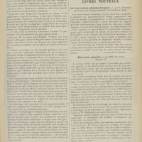 1113 - Page 1101 - Variétés. Souvenirs d'un médecin de Paris ; par le Docteur Poumès de la Siboutie (1789-1863) / Livres nouveaux. Les interventions médicales d'urgence, par G. Lemoine... [A. Gaullieur l'Hardy] / Médications générales, par MM. Bouchard, Roger, etc. [L. Babonneix]