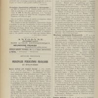 1114 - Page 1102 - Livres nouveaux. Médications générales, par MM. Bouchard, Roger, etc. [L. Babonneix] / Formulaire. Consultations médicales et chirurgicales, par MM. G. Lemoine et E. Gérard... ; avec le concours de MM. E. Doumer..., et J. Vanverts... [A. Gaullieur l'Hardy] / Articles originaux des principales publications françaises et étrangères. Boston medical and surgical Journal / Deutsche medizinische Wochenschrift / Münchener medizinische Wochenschrift / Semaine médicale