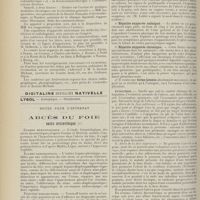 1190 - Page 1178 - Congrès. Association pour l'avancement des sciences, section d'électricité médicale / Notes pour l'internat. Abcès du foie. Abcès dysentérique. (A suivre)