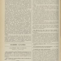 1248 - Page 1236 - La syphilis gastrique ; par M. Albert Mathieu / Sociétés savantes. Académie des sciences. (Séance du 10 juillet 1911). De la vaccination contre l'infection pyocyanique par la voie intestinale. MM. Jules Courmont et A. Rochaix / Académie de médecine. (Séance du 18 juillet 1911). La rachianesthésie, à propos de la communication de M. Forgue... M. Reclus / Les affections des yeux dues aux dents malades. M. Terson / La syphilis aux temps préhistoriques. M. Paul Raymond