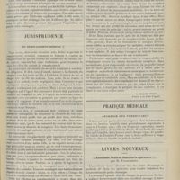 1309 - Page 1297 - Sociétés savantes. Société médicale des hôpitaux. (Séance du 28 juillet 1911). Amaurose subite et état méningé au début d'une fièvre typhoïde. Hypertension et lymphocytose céphalo-rachidienne. Evolution bénigne après la ponction lombaire. MM. F. Widal et André Weill / Jurisprudence. Du remplacement médical. [R.-Marcel Petit] / Pratique médicale. Anorexie des tuberculeux / Livres nouveaux. L'anesthésie locale en dentisterie opératoire, par M. Fleischmann