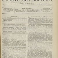 1385 - Page 1373 - Sommaire / Chronique et nouvelles scientifiques. Facultés de médecine / Écoles de médecine / Médaille des épidémies / Nécrologie / Institut Pasteur (laboratoire d'enseignement pratique de chimie biologique)