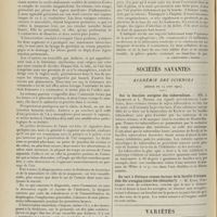 1428 - Page 1416 - Médecine pratique. Les ruptures du tractus digestif sous l'influence de l'air comprimé. [A. Gaullieur l'Hardy] / Sociétés savantes. Académie des sciences. (Séance du 14 août 1911). Sur la fonction antigène des tuberculines. MM. A. Calmette et L. Massol / Du tact à distance comme facteur de la Faculté d'orientation des aveugles (sens des obstacles ?). M. Kunz / Variétés. Les maladies de Napoléon Ier