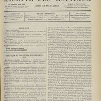 1457 - Page 1445 - Sommaire / Chronique et nouvelles scientifiques. Hôpitaux de Paris / Marine / Voyage d'études médicales
