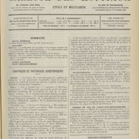 1493 - Page 1481 - Sommaire / Chronique et nouvelles scientifiques. Marine / Statistique / Physiothérapie / Chemins de fer de Paris-Lyon-Méditerranée / Renseignements
