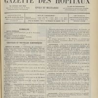 1529 - Page 1517 - Sommaire / Chronique et nouvelles scientifiques. Hôpitaux de Paris / Guerre / Statistique / Rizières, malaria et pisciculture / Nécrologie / Renseignements