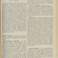 1567 - Page 1555 - Revue générale. Étiologie de la fièvre typhoïde ; par M. L. Babonneix. Théories anciennes. Théorie pythogénique de Murchison / Théorie de Pettenkoffer (Grundwassertheorie) / Théorie de Budd / Théories actuelles. I. La cause déterminante. La bacille d'Eberth