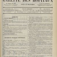 1589 - Page 1577 - Sommaire / Chronique et nouvelles scientifiques. Hôpitaux de Paris / Faculté de médecine de Paris / Le XXIVe Congrès de l'association française de chirurgie / Réunion pour l'étude de l'enfance anormale
