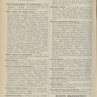 1622 - Page 1610 - Articles originaux des principales publications françaises et étrangères. Annales d'hygiène publique et de médecine légale / Boston medical and surgical Journal / Bulletin général de thérapeutique / Bulletin médical / Deutsche medizinische Wochenschrift / Journal de médecine interne / Journal des praticiens / Journal des sciences médicales de Lille / Journal médical de Bruxelles / Marseille médical / Montpellier médical / Münchener medizinische Wochenschrift / Province médicale / Revue neurologique / Semaine gynécologique / Semaine médicale / Union médicale et scientifique du Nord-Est / Bulletin bibliographique