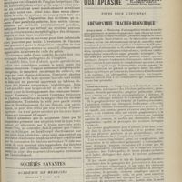 1633 - Page 1621 - Syphilis, paralysie diphtérique. Herpès vélo-palatin. Par P. Gastinel et André Pelissier... / Sociétés savantes. Académie de médecine. (Séance du 3 octobre 1911) / Notes pour l'internat. Adénopathie trachéo-bronchique
