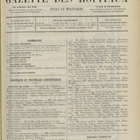 1705 - Page 1693 - Sommaire / Chronique et nouvelles scientifiques. Hôpitaux de Paris / Renseignements
