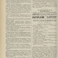 1770 - Page 1758 - Chronique et nouvelles scientifiques (Suite). Statistique / Clinique médicale élémentaire / Cours d'urologie / Clinique des maladies du système nerveux / Cours de clinique chirurgicale infantile / Leçons sur la diphtérie / Conférences d' obstétrique / Actes de la Faculté de médecine de Paris du 6 au 11 novembre 1911. Examens de doctorat / Thèses