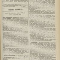 1781 - Page 1769 - XXIVe Congrès de l'Association française de chirurgie. (Paris, 2-7 octobre 1911). Communications diverses / Sociétés savantes. Société médicale des hôpitaux. (Séance du 27 octobre 1911). Etats physiologiques influençant les phénomènes d'anaphylaxie (grossesse). M. Dufour / Neurotropisme d'alarme du 606. MM. Sicard et Bizard / Psoriasis palmaire et plantaire généralisé. M. Thiroloix / Société de chirurgie. (Séance du 25 octobre 1911). Spina bifida. M. Kirmisson / Colites graves. M. Michon