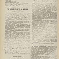 1796 - Page 1784 - Revue générale. Les angines ; par M. Pilod... VI. Traitement / XIIe Congrès français de médecine. (Lyon, 22-25 octobre 1911). Première question. Du coma diabétique. Premier rapport. Esquisse de l'histoire du coma diabétique. M. R. Lépine... / Deuxième rapport. La chimie du coma diabétique. MM. Hugounencq et Morel...