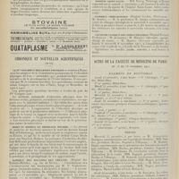 1802 - Page 1790 - Pratique médicale. Traitement de la scrofule. Par M. E. Viadel / Chronique et nouvelles scientifiques (Suite). Le IVe Congrès d'éducation physique / Mort du modèle de Sherlock Holmes / Clinique des maladies des enfants / Hôpital Saint-Louis / Clinique chirurgicale / Cours de clinique des voies urinaires / Actes de la Faculté de médecine de Paris du 13 au 18 novembre 1911. Examens de doctorat / Thèses