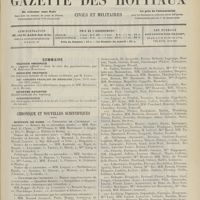 1853 - Page 1841 - Sommaire / Chronique et nouvelles scientifiques. Hôpitaux de Paris