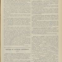 1889 - Page 1877 - Livres nouveaux. Medicus. Guide-annuaire des étudiants et des praticiens (médecine, chirurgie, odontologie, pharmacie). [L. Gayard] / Chronique et nouvelles scientifiques (Suite). Convention sanitaire internationale / Maison du médecin / La cession gratuite de l'opium est punissable / L'hygiène dans l'industrie du ciment / Hôpital de la Charité