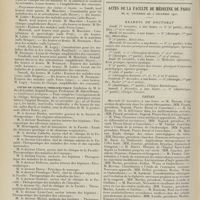 1890 - Page 1878 - Chronique et nouvelles scientifiques (Suite). Hôpital de la Charité / Cours de clinique thérapeutique / Actes de la Faculté de médecine de Paris du 27 novembre au 2 décembre 1911. Examens de doctorat / Thèses