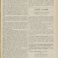 1917 - Page 1905 - Le sanatorium des hôpitaux de Montpellier ; par M. A. Gaussel... / Sociétés savantes. Académie des sciences. (Séance du 13 novembre 1911). Recherches sur la radio-activité des eaux de Vals-les-Bains. MM. Chapsoul et Jaubert de Beaujeu / De l'action caséifiante de certains lipoïdes. MM. H. Gaehlinger et A. Tilmant / Société de biologie. (Séance du 18 novembre 1911). Etude expérimentale de la toxine protoplasmique du bacille de Loeffler. M. P.-J. Ménard, méthode employée par MM. Auclair et Paris