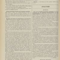 1918 - Page 1906 - Société de biologie. (Séance du 18 novembre 1911). Etude expérimentale de la toxine protoplasmique du bacille de Loeffler. M. P.-J. Ménard, méthode employée par MM. Auclair et Paris / Action des extraits d'ovaire sur la pression artérielle. MM. Champy et Gley / Histologie des lésions de l'émail dans la carie dentaire. MM. L. Dieulafé et A. Herpin / Election / Analyses. Médecine. Sur un cas d'anémie pernicieuse puerpérale et sur son traitement par les injections intramusculaires de sang humain défibriné. (P. Esch. Deut. med. Woch...). [A. Lemierre] / Médecine infantile. Le gros ventre flasque des nourrissons. (Marfan. Arch. de méd. des enfants...)