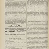 1938 - Page 1926 - Livres nouveaux. Atlas pour l'étude clinique de la trachéo-bronchoscopie (planches colorées), daprès Killian, par M. Mann... ; traduit par le Docteur Lautmann... [L. Fournié] / Actes de la Faculté de médecine de Paris du 4 au 9 décembre 1911. Examens de doctorat / Thèses / Clinique médicale de l'Hôtel-Dieu / Chemins de fer de Paris-Lyon-Méditerranée