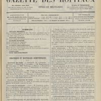 1985 - Page 1973 - Sommaire / Chronique et nouvelles scientifiques. Hôpitaux de Paris / Faculté de médecine de Paris / Facultés de médecine / École d'application du service de santé militaire / La discussion du budget à la chambre et les questions médicales / L'assainissement de la Corse / La mission Legendre / Nécrologie