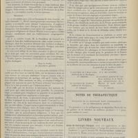 2025 - Page 2013 - Intérêts professionnels. Une nouvelle atteinte à notre liberté professionnelle. [Dr Chaume ; Dr P. de Laurière ; Dr Gadaud ; Dr Delbès] / Notes de thérapeutique. Posologie de la digitaline dans l'endocardite et la péricardite aiguës / Livres nouveaux. Atlas de chirurgie clinique, avec ses applications au diagnostic et à la thérapeutique, à l'usage des praticiens et des étudiants, par le Docteur Ph. Bockenheimer ; traduit par le Docteur L. Hahn... [L. Babonneix]