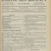 2029 - Page 2017 - Sommaire / Chronique et nouvelles scientifiques. Hôpitaux de Paris / Hôpitaux de Province / Faculté de médecine de Paris / Facultés de médecine / Renseignements