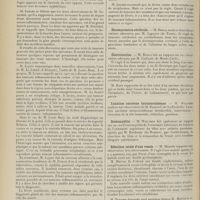 2040 - Page 2028 - Sociétés savantes. Société de chirurgie. (Séance du 6 décembre 1911). Les tumeurs inflammatoires. M. Robert Picqué, sur deux observations de M. Mignon / Décompression cérébrale. M. Broca, sur deux observations adressées par M. Lapeyre... / Electrocution. M. Broca, sur une observation adressée par M. Caillault... / Luxation ancienne intracoroïdienne. M. Walther, sur une observation de M. Rastouil... / Ostéomyélite. M. Walther / Réfection totale d'une vessie. M. Marion