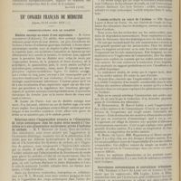 2082 - Page 2070 - Congrès français des villes d'eaux. Stations balnéaires et climatiques. (Paris, 11-14 décembre 1911) / XIIe Congrès français de médecine. (Lyon, 22-25 octobre 1911). Communications sur le diabète. Diabète suraigu au cours d'une septicémie. M. Courtellemont... / Relations entre l'hyperacidité urinaire et l'élimination de corps acétoniques chez les sujets sains soumis à l'inanition ou à une alimentation entièrement privée d'hydrates de carbone. M. F. Maignon... / L'amino-acidurie au cours de l'acidose. MM. Marcel Labbé et Bith... / Convulsions acétonémiques et convulsions urémiques. MM. Froment et Savy...