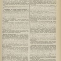 2083 - Page 2071 - XIIe Congrès français de médecine. (Lyon, 22-25 octobre 1911). Communications sur le diabète. Convulsions acétonémiques et convulsions urémiques. MM. Froment et Savy... / Diabète maigre par sclérose atrophique du pancréas. MM. Gilbert Ballet et Laignel-Lavastine... / L'acidose par hyperglycémie. M. J. Parisot... / La diarrhée des glycosuriques. Elimination du sucre par les matières fécales. MM. Louis Rénon, Charles Richet fils et Ad. Grigaut... / La glycosurie hypophysaire. MM. Claude et Baudouin... / L'épreuve de la phloridzine dans les affections hépatiques. M. J. Rebattu...