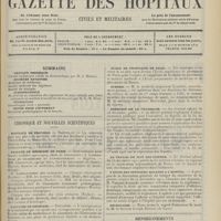 2113 - Page 2101 - Sommaire / Chronique et nouvelles scientifiques. Hôpitaux de Province / Faculté de médecine de Paris / Facultés de médecine / Écoles de médecine / École de pharmacie de Paris / Guerre / Exercice de la pharmacie / Le travail de nuit des femmes / L'envoi des officiers malades à l'Hôpital / Nécrologie / Renseignements