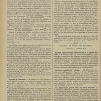 0016 - Page 8 - Société médicale des hôpitaux. (Séance du 29 décembre 1911). Le pronostic dans le mal de Bright par le dosage de l’urée du sang. Les rémissions temporaires et trompeuses de l’azotémie. M. Fernand Widal / Rétrécissement mitral avec arythmie particulière. MM. O. Josué et Paul Chevallier / À propos de l’azotémie. M. Gouget / Action du 606 sur la syphilis au début. M. Queyrat / Société de médecine de Paris. (Séance du 23 décembre 1912). Terrain tuberculisable. Intervention de la glande thyroïde. M. Léopold-Lévi / Curieuse anomalie de l’estomac. M. Desternes / Les hémorragies graves dans les petits fibromes. M. Peraire