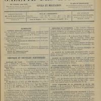 0033 - Page 25 - Sommaire / Chronique et nouvelles scientifiques. Hôpitaux de Paris / Écoles de médecine / Ministère de l’intérieur / La Société de pathologie exotique / Société de psychiatrie de Paris / Union fédérative des médecins de la réserve et de l’armée territoriale / Cours d’histoire de la médecine et de la chirurgie / Conférences d’ophtalmologie pratique