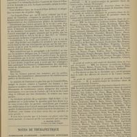 0045 - Page 37 - Jurisprudence. Une femme peut-elle faire partie de la commission administrative d’un hospice, d’un hôpital ou d’un bureau de bienfaisance ? [R.-Marcel Petit] / Notes de thérapeutique. Tuberculose pulmonaire : alimentation supplémentaire et reminéralisation / Chronique et nouvelles scientifique (suite). Guerre