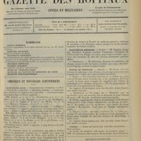 0101 - Page 93 - Sommaire / Chronique et nouvelles scientifiques. Hôpitaux de Paris / Faculté de médecine de Paris / Facultés de médecine / Écoles de médecine / Guerre / Renseignements